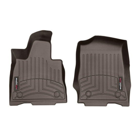 WeatherTech Custom Fit FloorLiners compatible with 2020-2026 Lincoln Aviator - 1st Row (Driver & Passenger), Cocoa