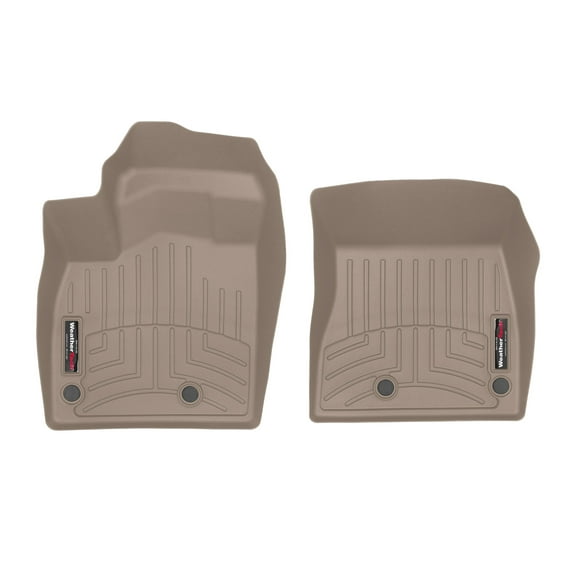 WeatherTech Custom Fit FloorLiners compatible with 2021-2022 Nissan Rogue - 1st Row (Driver & Passenger), Tan