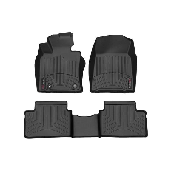 WeatherTech Custom Fit FloorLiners compatible with 2021-2022 Toyota Avalon - 1st & 2nd Row, Black
