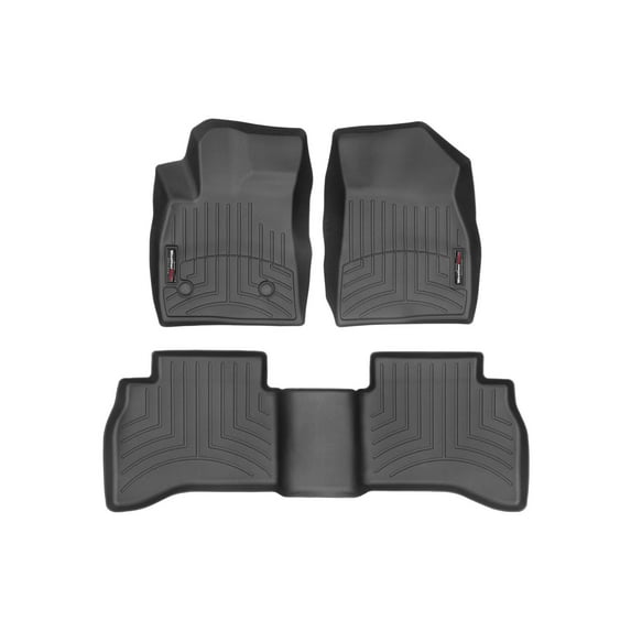 WeatherTech Custom Fit FloorLiners compatible with 2021-2025 Chevrolet TrailBlazer - 1st & 2nd Row, Black