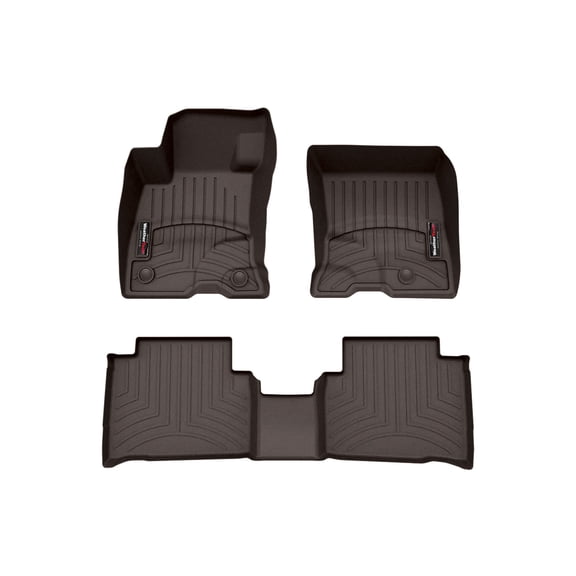 WeatherTech Custom Fit FloorLiners compatible with 2021-2026 Lincoln Corsair - 1st & 2nd Row, Cocoa