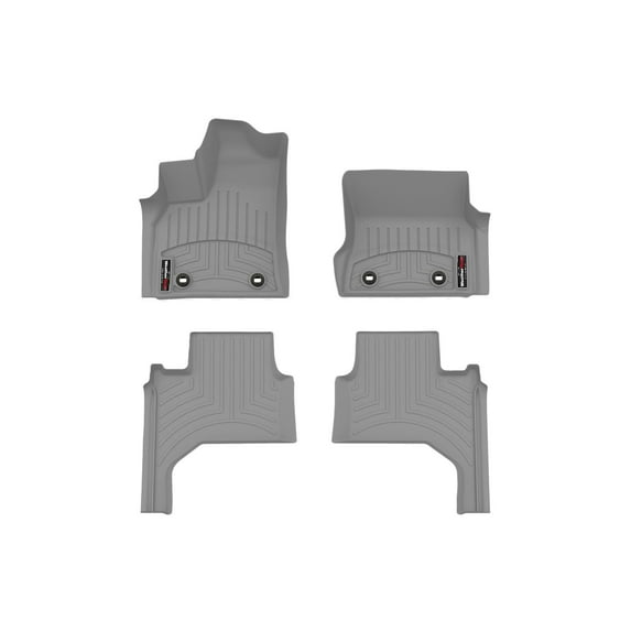 WeatherTech Custom Fit FloorLiners compatible with 2022-2024 Lexus LX - 1st & 2nd Row (2-pc. Rear Liner), Grey
