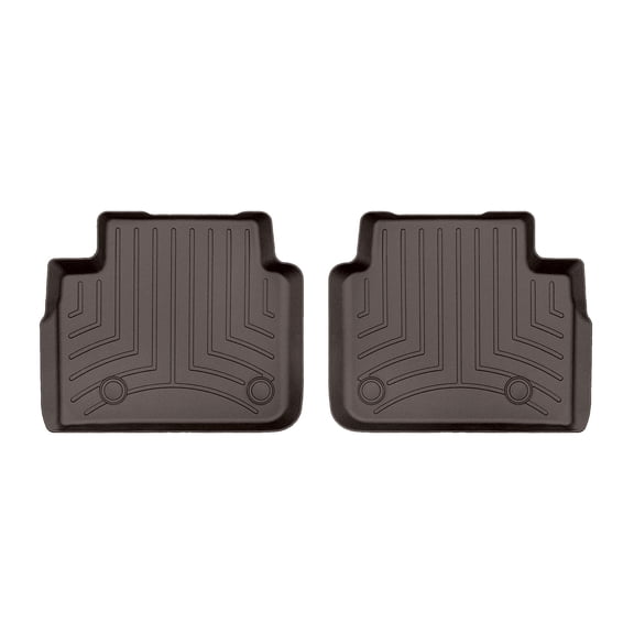 WeatherTech Custom Fit FloorLiners compatible with 2022-2024 Jeep Grand Cherokee L - 2nd Row (2-Piece Liner), Cocoa