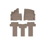 WeatherTech Custom Fit FloorLiners compatible with 2022-2027 Kia Carnival - 1st & 2nd Row, Tan