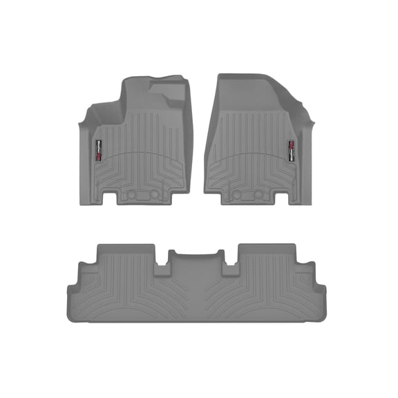 WeatherTech Custom Fit FloorLiners compatible with Pathfinder, QX60, qx65 - 1st & 2nd Row, Grey