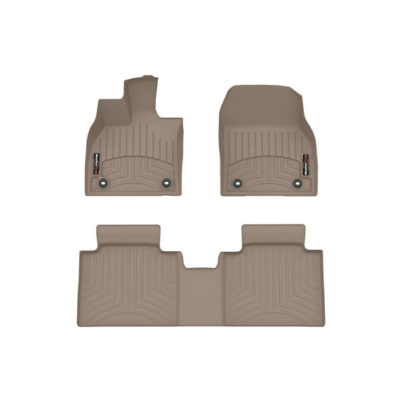 WeatherTech Custom Fit FloorLiners compatible with 2023-2026 Lexus RZ - 1st & 2nd Row, Tan