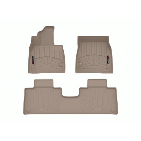 WeatherTech Custom Fit FloorLiners compatible with 2023-2026 Mercedes EQS SUV - 1st & 2nd Row, Tan