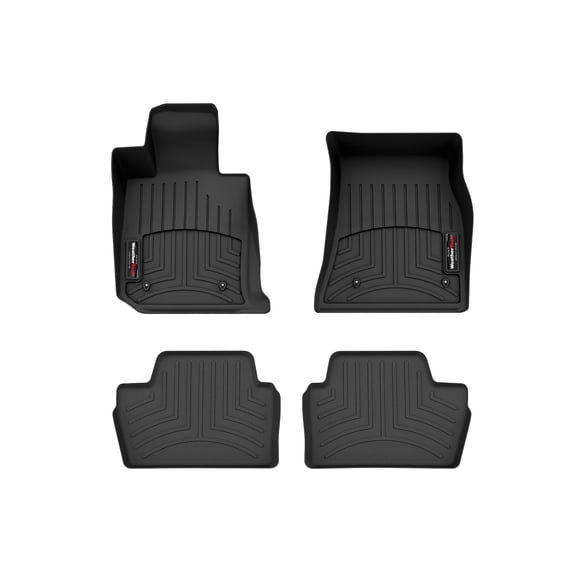 WeatherTech Custom Fit FloorLiners compatible with 2023-2026 BMW M2 (G87) - 1st & 2nd Row (2-pc. Rear Liner), Black