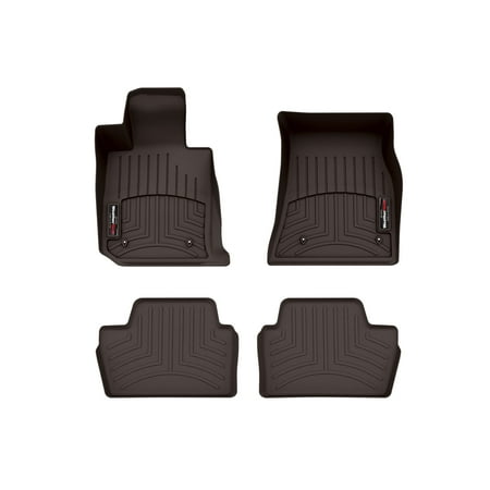 WeatherTech Custom Fit FloorLiners compatible with 2023-2026 BMW M2 (G87) - 1st & 2nd Row (2-pc. Rear Liner), Cocoa