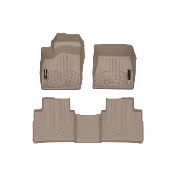 WeatherTech Custom Fit FloorLiners compatible with 2023-2026 Nissan Rogue - 1st & 2nd Row, Tan