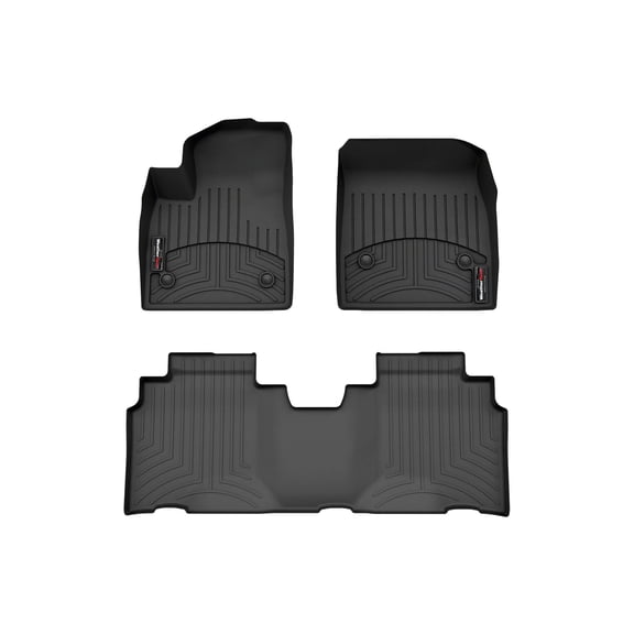 WeatherTech Custom Fit FloorLiners compatible with 2024-2024 Acura ZDX - 1st & 2nd Row, Black