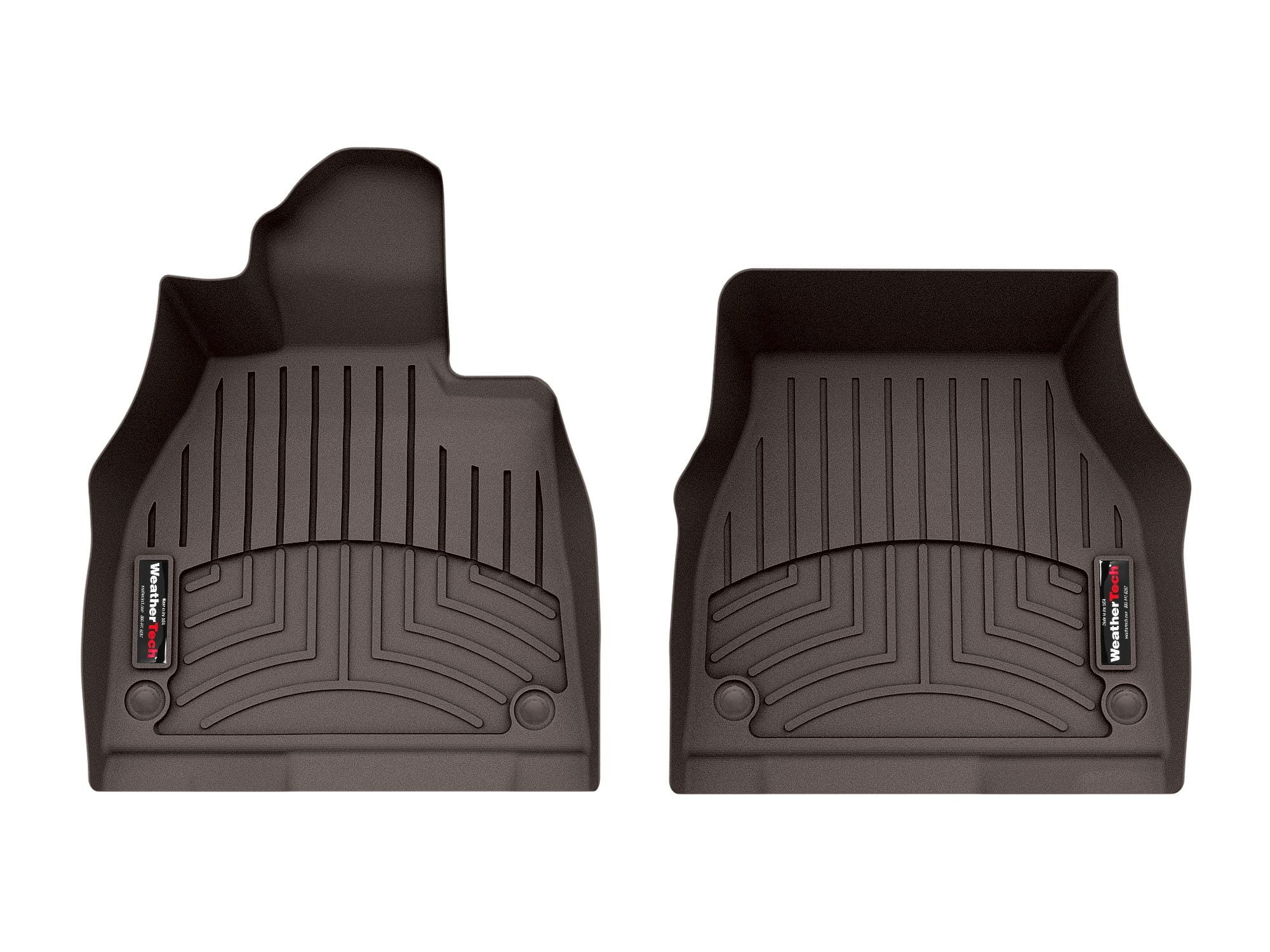 WeatherTech Custom Fit FloorLiners compatible with 2024-2024 Mercedes EQS Sedan - 1st Row (Driver & Passenger), Cocoa