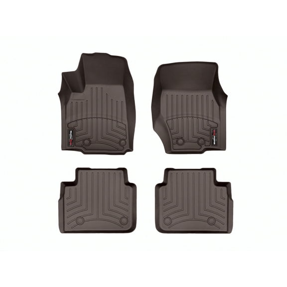 WeatherTech Custom Fit FloorLiners compatible with 2022-2024 Jeep Grand Cherokee L - 1st & 2nd Row (2-pc. Rear Liner), Cocoa