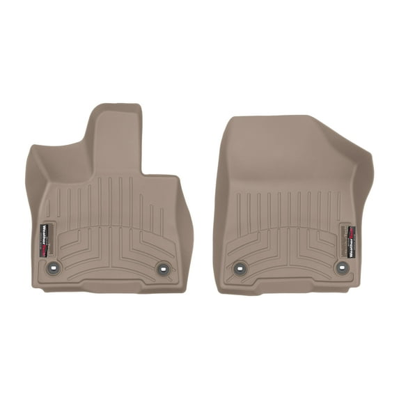 WeatherTech Custom Fit FloorLiners compatible with 2021-2025 Toyota Sienna - 1st Row (Driver & Passenger), Tan