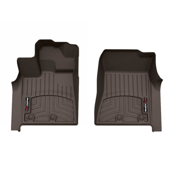 WeatherTech Custom Fit FloorLiners compatible with 2025-2026 Nissan Armada - 1st Row (Driver & Passenger), Cocoa