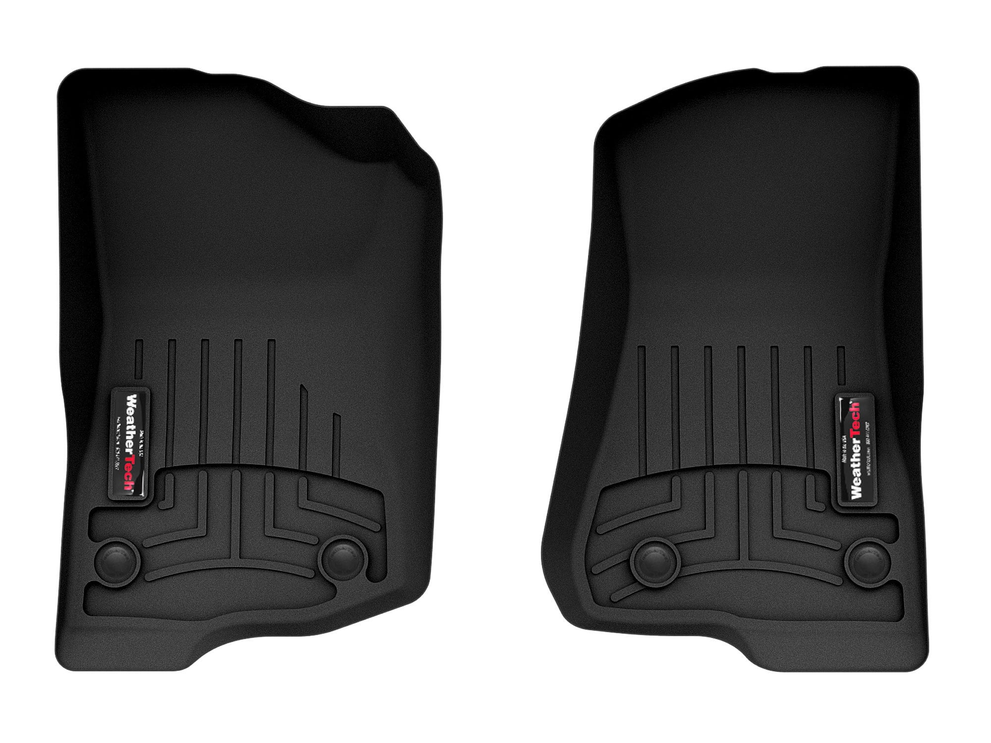 WeatherTech Custom Fit FloorLiners compatible with 4413131 - 1st Row (Driver & Passenger) Black