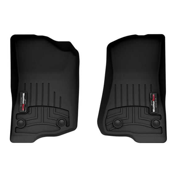 WeatherTech Custom Fit FloorLiners compatible with 4413131- 1st Row (Driver & Passenger) Black
