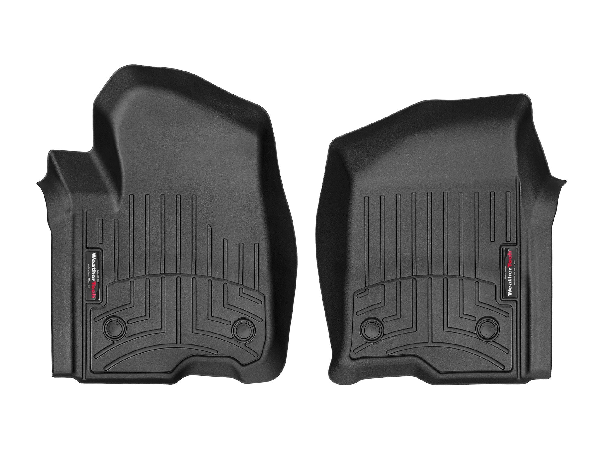 WeatherTech Custom Fit FloorLiners compatible with Silverado 2500HD/3500HD, Sierra 2500HD/3500HD - 1st Row (Driver & Passenger), Black