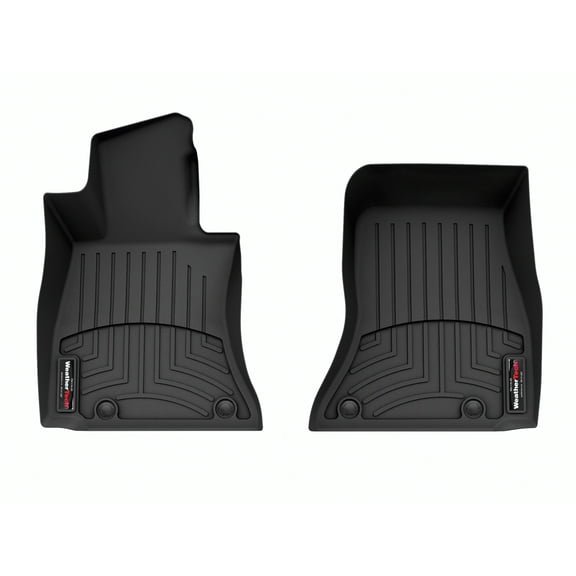 WeatherTech Custom Fit FloorLiners compatible with Mercedes AMG C 43 Sedan, C-Class Sedan, CLE Coupe, cle-cabriolet, AMG CLE 53 Coupe, amgcle53cabriolet - 1st Row (Driver & Passenger), Black