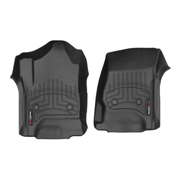 WeatherTech Custom Fit FloorLiners compatible with 447221- 1st Row (Driver & Passenger) Black
