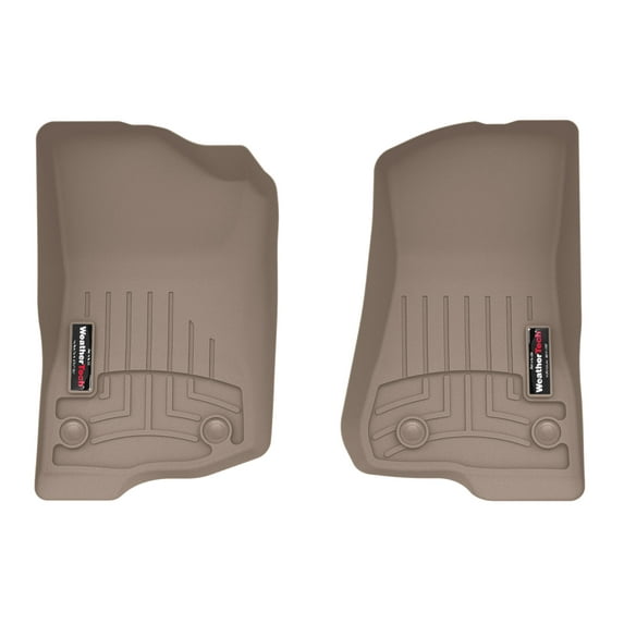 WeatherTech Custom Fit FloorLiners compatible with 4513131 - 1st Row (Driver & Passenger) Tan