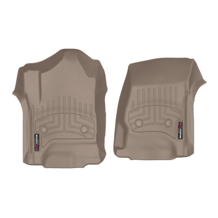 WeatherTech Custom Fit FloorLiners compatible with 457221 - 1st Row (Driver & Passenger) Tan