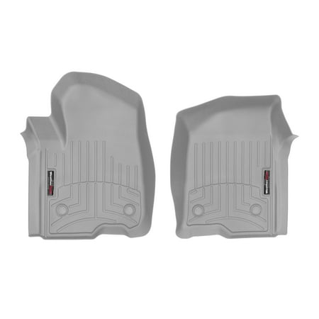 WeatherTech Custom Fit FloorLiners compatible with Silverado 2500HD/3500HD, Silverado 1500, Sierra 2500HD/3500HD - 1st Row (Driver & Passenger), Grey