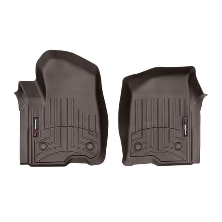 WeatherTech Custom Fit FloorLiners compatible with 2020-2025 Chevrolet Silverado 2500HD/3500HD - 1st Row (Driver & Passenger), Cocoa