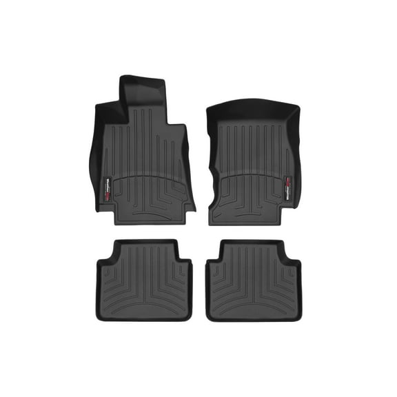 WeatherTech Custom Fit FloorLiners compatible with 2017-2026 Alfa Romeo Giulia - 1st & 2nd Row (2-pc. Rear Liner), Black