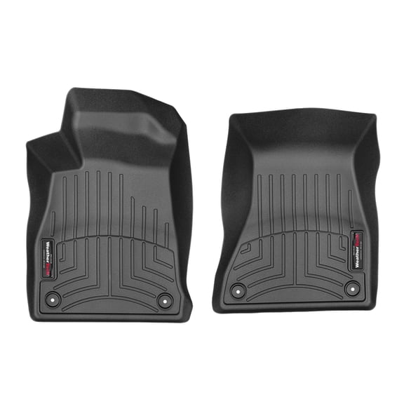 WeatherTech Custom Fit FloorLiners compatible with Audi S5, A5 - 1st Row (Driver & Passenger), Black