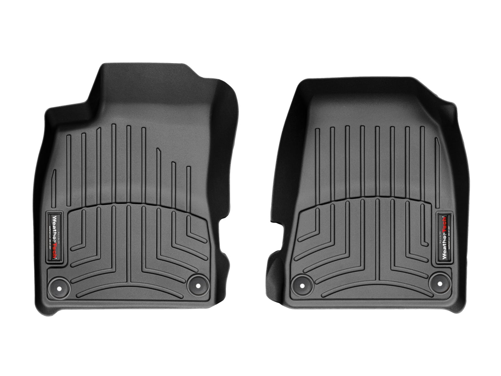WeatherTech Custom Fit FloorLiners compatible with Audi S4, RS4, A4 - 1st Row (Driver & Passenger), Black