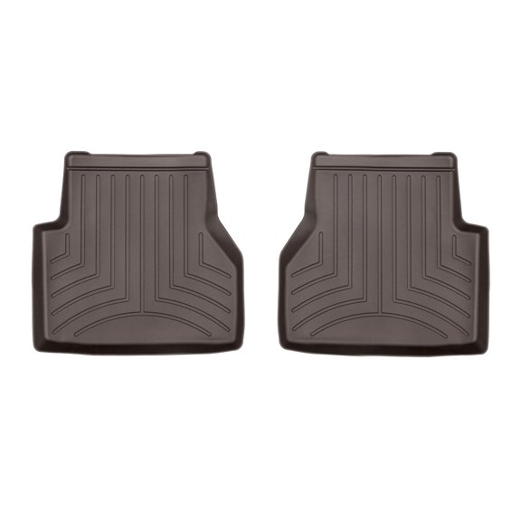 WeatherTech Custom Fit FloorLiners compatible with Audi RS 6 Avant, A6 Allroad, RS7, S7, A6, S6 - 2nd Row, Cocoa
