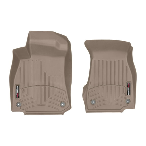 WeatherTech Custom Fit FloorLiners compatible with Audi S6, RS7, S7, RS 6 Avant, A6 Allroad, A7 - 1st Row (Driver & Passenger), Tan