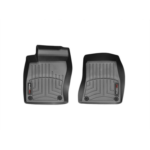 WeatherTech Custom Fit FloorLiners compatible with Audi A8, S8, A8L - 1st Row (Driver & Passenger), Black