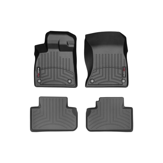 WeatherTech Custom Fit FloorLiners compatible with Audi Q5 PHEV, Q5, Q5 Sportback, SQ5, SQ5 Sportback - 1st & 2nd Row (2-pc. Rear Liner), Black