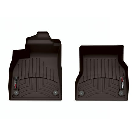 WeatherTech Custom Fit FloorLiners compatible with Audi Q6 e-tron, SQ6 e-tron - 1st Row (Driver & Passenger), Cocoa