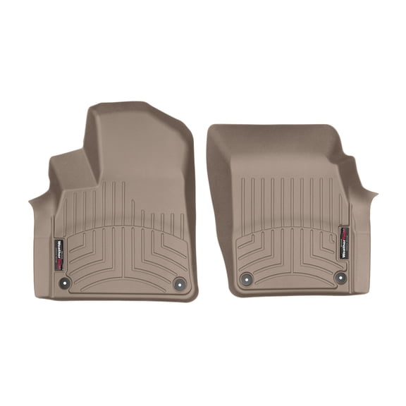 WeatherTech Custom Fit FloorLiners compatible with Audi SQ7, SQ8, Q7 - 1st Row (Driver & Passenger), Tan