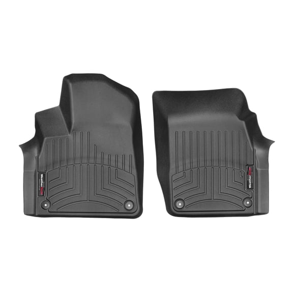 WeatherTech Custom Fit FloorLiners compatible with Audi Q7, SQ7, SQ8 - 1st Row (Driver & Passenger), Black