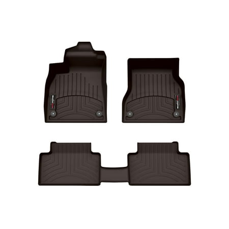 WeatherTech Custom Fit FloorLiners compatible with Audi SQ6 e-tron, Q6 e-tron - 1st & 2nd Row, Cocoa