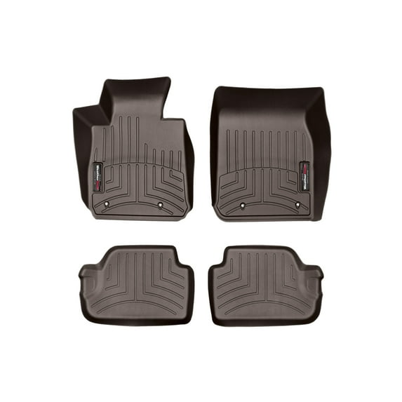 WeatherTech Custom Fit FloorLiners compatible with BMW 230i, M235i, M240i, 228i - 1st & 2nd Row (2-pc. Rear Liner), Cocoa