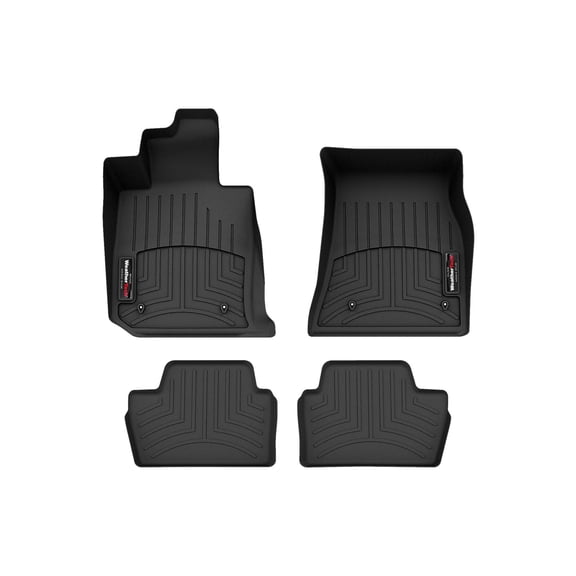 WeatherTech Custom Fit FloorLiners compatible with BMW 230i, M240i, M2 (G87) - 1st & 2nd Row (2-pc. Rear Liner), Black