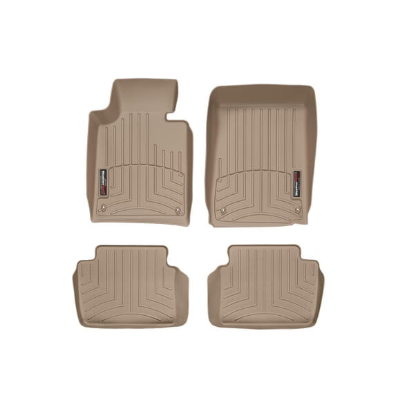 WeatherTech Custom Fit FloorLiners compatible with BMW 323i, 325i, 328i - 1st & 2nd Row (2-pc. Rear Liner), Tan