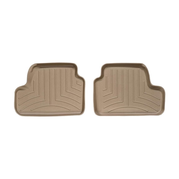 WeatherTech Custom Fit FloorLiners compatible with BMW 335is, 335i, 328i, M3 - 2nd Row (2-Piece Liner), Tan