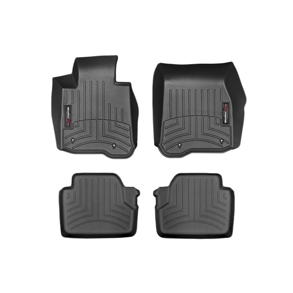 WeatherTech Custom Fit FloorLiners compatible with BMW 435i, 440i, M4, 428i, 430i - 1st & 2nd Row (2-pc. Rear Liner), Black