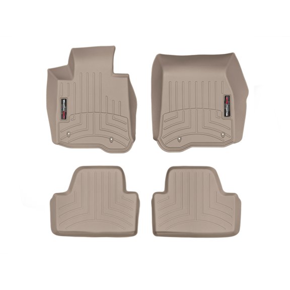 WeatherTech Custom Fit FloorLiners compatible with BMW 435i, M4, 440i, 428i, 430i - 1st & 2nd Row (2-pc. Rear Liner), Tan