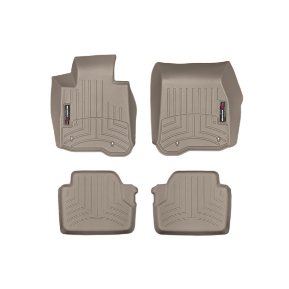 WeatherTech Custom Fit FloorLiners compatible with BMW M4, 440i, 435i, 428i, 430i - 1st & 2nd Row (2-pc. Rear Liner), Tan