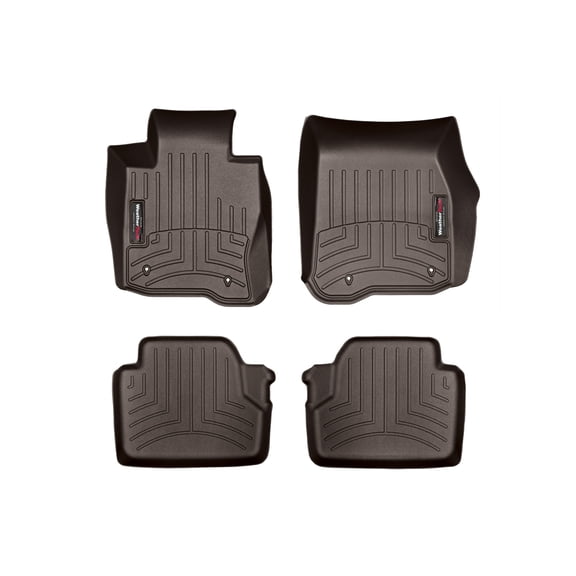 WeatherTech Custom Fit FloorLiners compatible with BMW 440i, 435i, 428i, 430i - 1st & 2nd Row (2-pc. Rear Liner), Cocoa