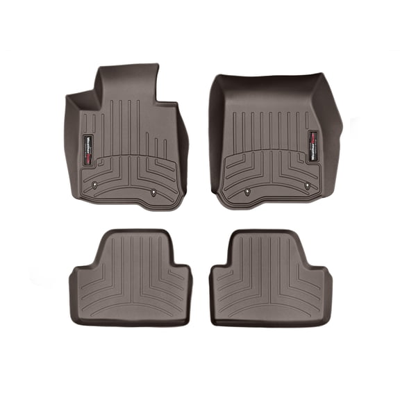 WeatherTech Custom Fit FloorLiners compatible with BMW 435i, 428i, M4, 440i, 430i - 1st & 2nd Row (2-pc. Rear Liner), Cocoa