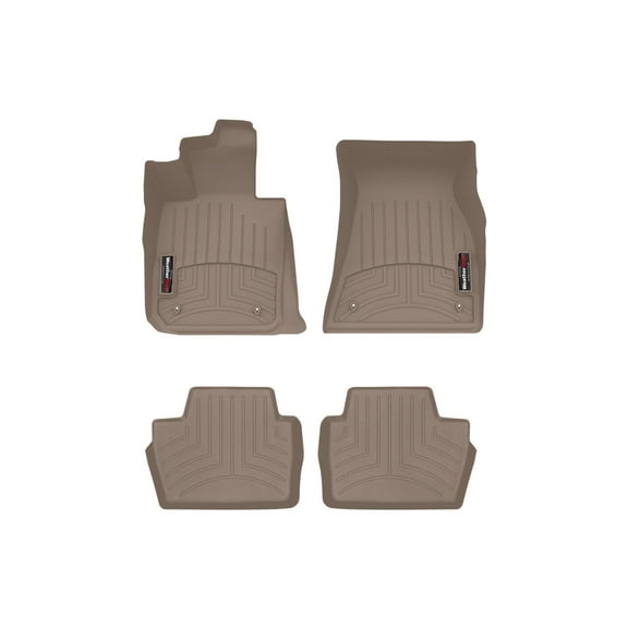 WeatherTech Custom Fit FloorLiners compatible with BMW M440i, M4 Competition, 430i - 1st & 2nd Row (2-pc. Rear Liner), Tan