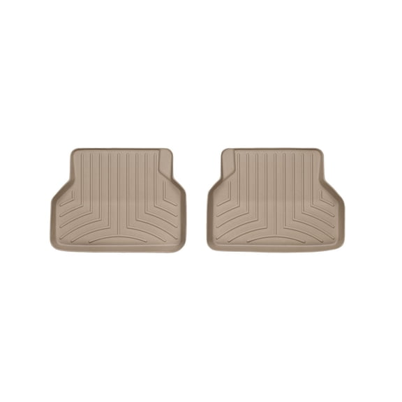 WeatherTech Custom Fit FloorLiners compatible with BMW M5 (E60), 530i, 535i, 545i, 525i, 528i - 2nd Row (2-Piece Liner), Tan
